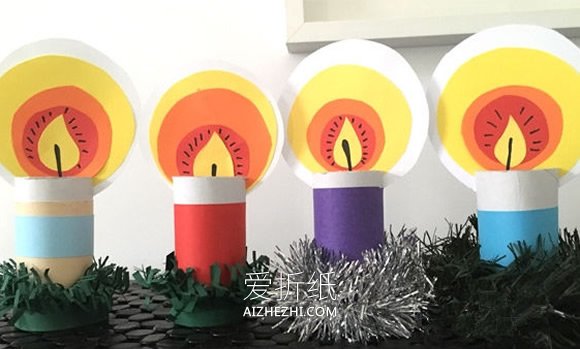 怎么简单做圣诞节蜡烛装饰的方法图解- www.aizhezhi.com