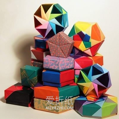 怎么折纸基本方形纸盒的折法图解- www.aizhezhi.com