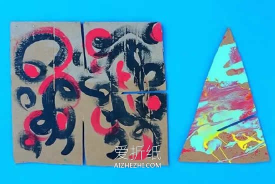 怎么用硬纸板做涂鸦怪物的方法图解- www.aizhezhi.com