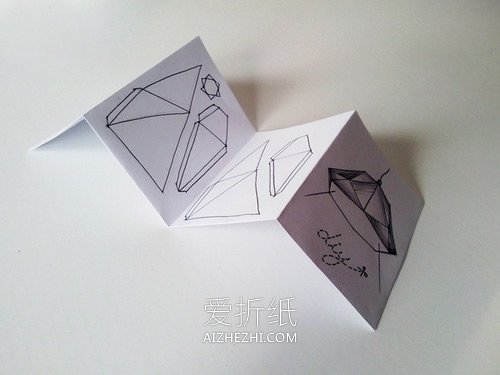 怎么用卡纸做几何灯罩的方法图解- www.aizhezhi.com
