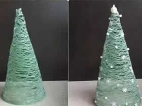 怎么用绳子做立体圣诞树的方法图解