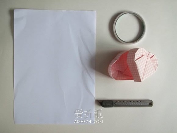 怎么折纸爱心盒子有盖的折法步骤图解- www.aizhezhi.com