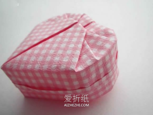 怎么折纸爱心盒子有盖的折法步骤图解- www.aizhezhi.com