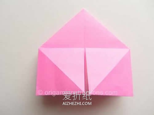 怎么折纸卷心玫瑰花的折法图解- www.aizhezhi.com