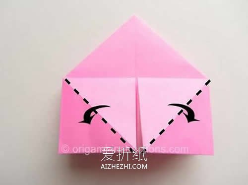 怎么折纸卷心玫瑰花的折法图解- www.aizhezhi.com