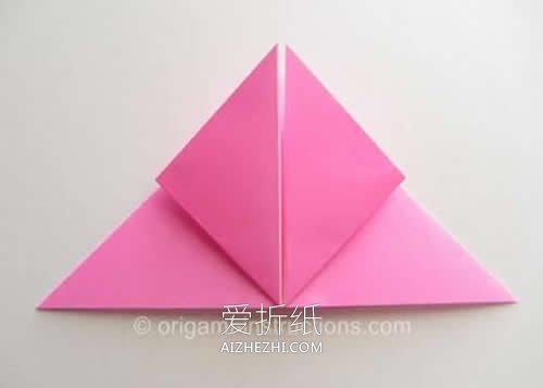 怎么折纸卷心玫瑰花的折法图解- www.aizhezhi.com