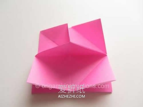 怎么折纸卷心玫瑰花的折法图解- www.aizhezhi.com