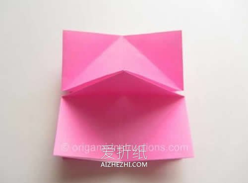 怎么折纸卷心玫瑰花的折法图解- www.aizhezhi.com