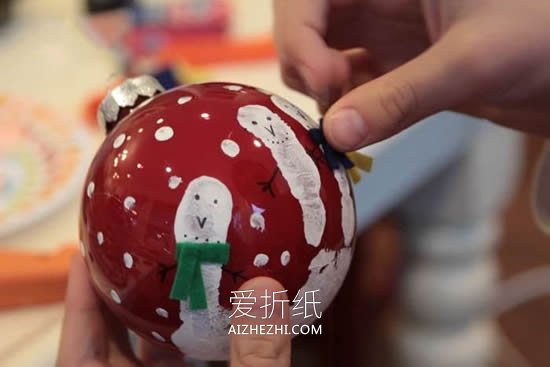 怎么用手绘改造可爱圣诞球的方法图解- www.aizhezhi.com