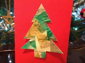 怎么用卡纸简单做圣诞树贺卡的方法图解