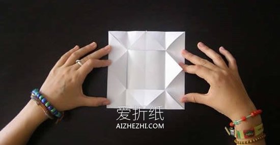 怎么简单折纸方形垃圾盒的折法图解- www.aizhezhi.com