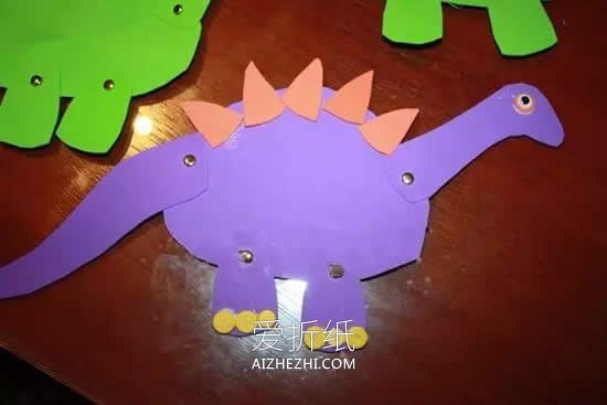 怎么简单用卡纸做恐龙的方法图解- www.aizhezhi.com