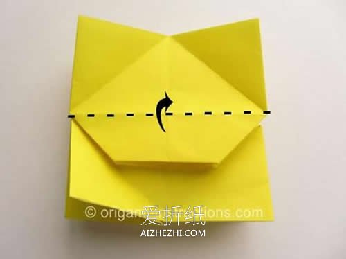 怎么折纸旋转玫瑰花的折法图解- www.aizhezhi.com