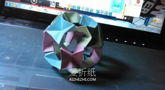 怎么折纸圆球形状花球的折法图解- www.aizhezhi.com