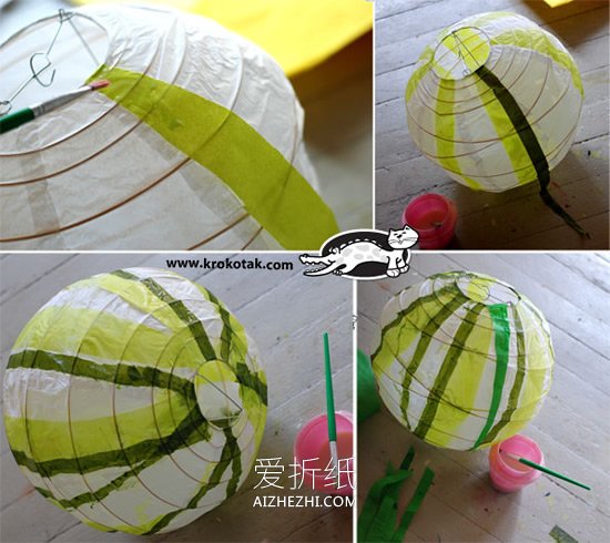 怎么用灯笼做创意热气球花盆的方法图解- www.aizhezhi.com