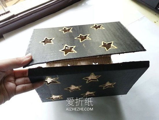 怎么用硬纸板做星光灯罩的方法图解- www.aizhezhi.com