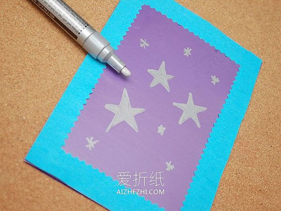 怎么用卡纸做教师节星星贺卡的方法图解- www.aizhezhi.com