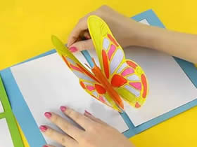 怎么用卡纸做立体蝴蝶贺卡的方法图解