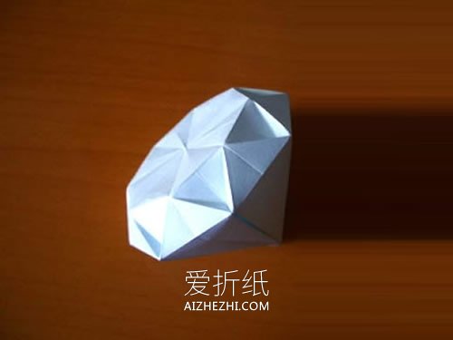 怎么用一张纸折纸立体钻石的折法图解- www.aizhezhi.com