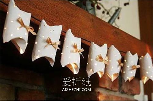 怎么用卫生纸卷纸芯做小灯笼的方法图解- www.aizhezhi.com
