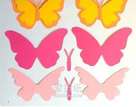 怎么用卡纸做蝴蝶装饰的方法图解- www.aizhezhi.com