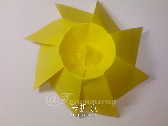 怎么折纸立体太阳的折法图解- www.aizhezhi.com
