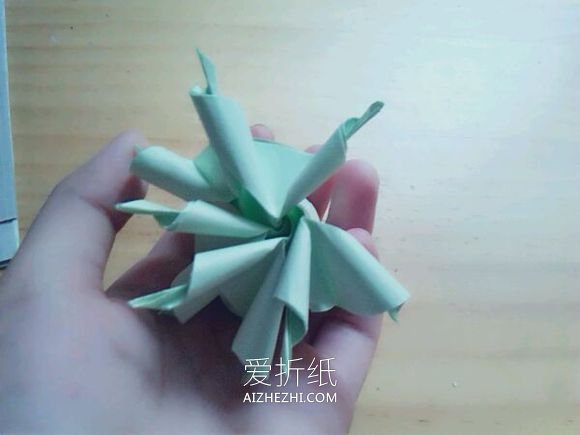 怎么折纸凡尔赛花球的折法图解- www.aizhezhi.com