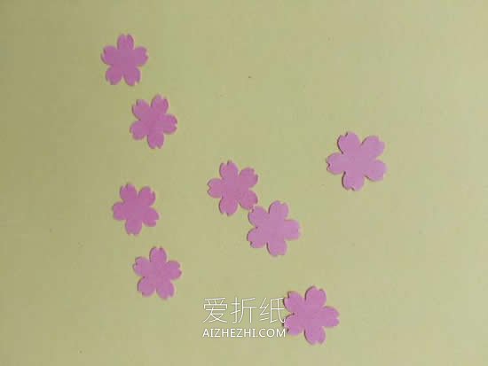 怎么用卡纸做中国风桃花卡片的方法图解- www.aizhezhi.com