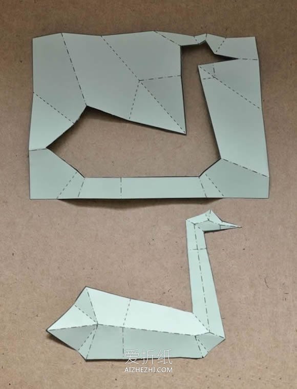 怎么一剪刀剪出天鹅的折叠方法图解- www.aizhezhi.com