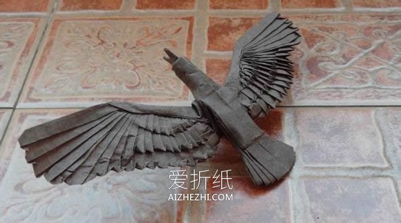 怎么折纸立体老鹰的折法图解- www.aizhezhi.com
