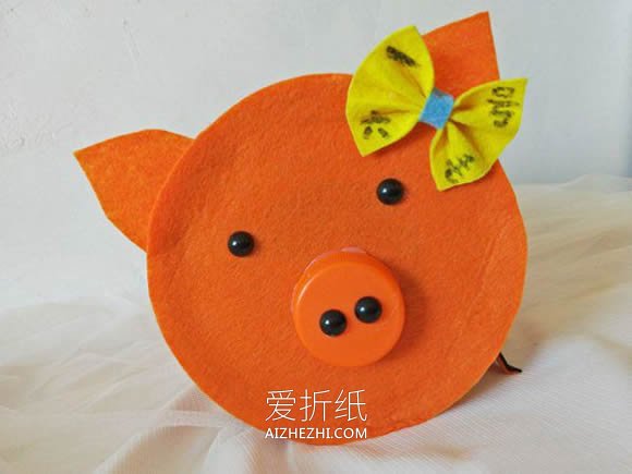 怎么用奶粉罐做可爱小猪的方法图解- www.aizhezhi.com