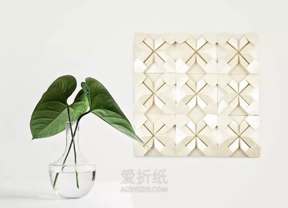 怎么用折纸做时尚墙画的方法图解- www.aizhezhi.com