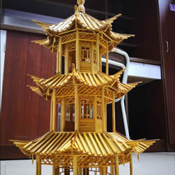 一次性筷子做古代塔的制作方法教程