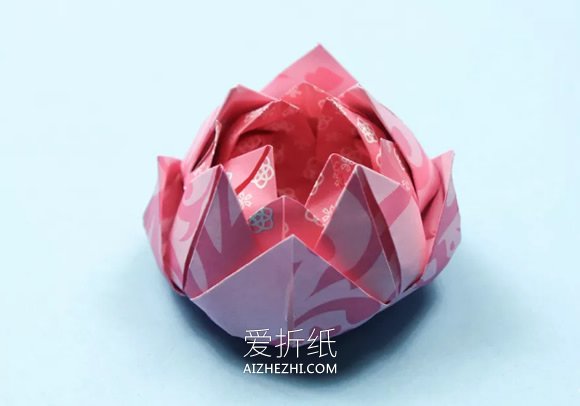 怎么简单折纸莲花的折法图解- www.aizhezhi.com