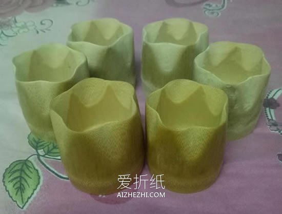 怎么用竹筒做花型茶杯的方法图解- www.aizhezhi.com