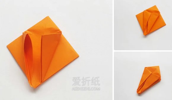 怎么折纸带花杆郁金香花的方法图解- www.aizhezhi.com
