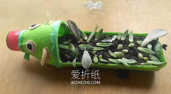 怎么用矿泉水瓶做小猪花盆的方法图解- www.aizhezhi.com