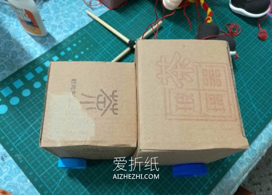 怎么用包装盒做小汽车的方法图解- www.aizhezhi.com