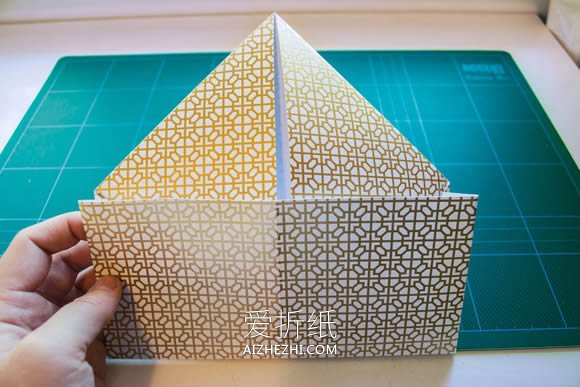 怎么折纸长方形信封的简单折法图解- www.aizhezhi.com