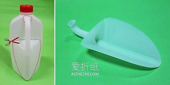 怎么用装矿泉水的塑料桶做铲子的方法图解- www.aizhezhi.com