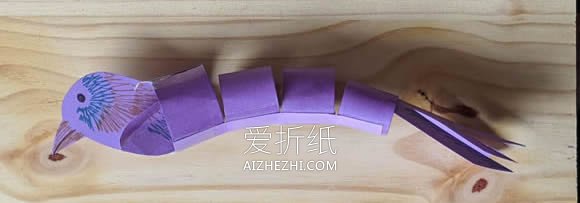 怎么用卡纸做翅膀能动小鸟木偶的方法图解- www.aizhezhi.com