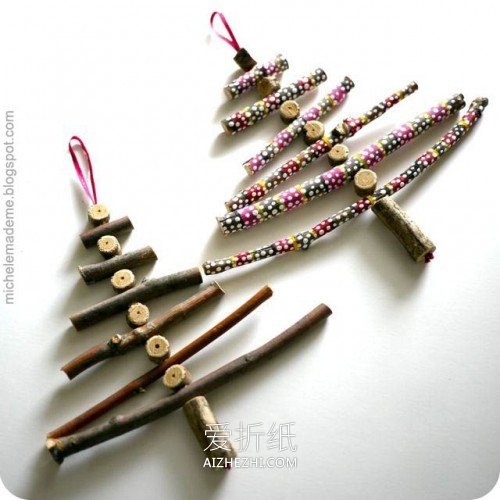 怎么用天然材料做圣诞节装饰品的作品图片- www.aizhezhi.com