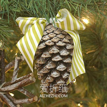 怎么用天然材料做圣诞节装饰品的作品图片- www.aizhezhi.com