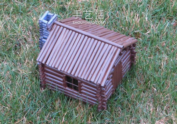 用纸做逼真小木屋模型的做法教程- www.aizhezhi.com