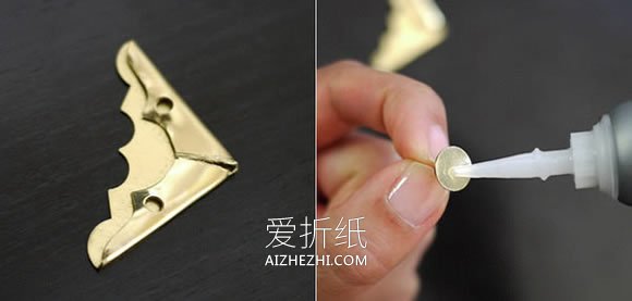 怎么用金属桌角相册角改造牛仔衬衫的方法图解- www.aizhezhi.com