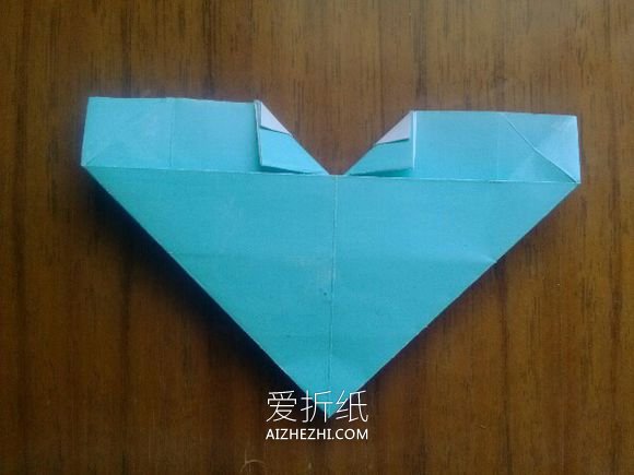 怎么折纸LOVE U字母心的折法图解- www.aizhezhi.com