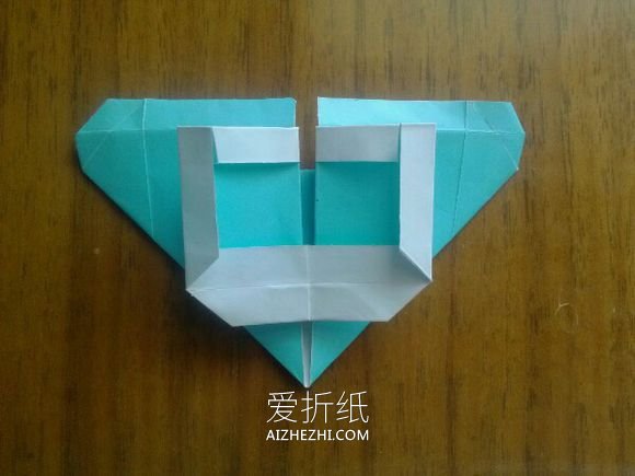 怎么折纸LOVE U字母心的折法图解- www.aizhezhi.com