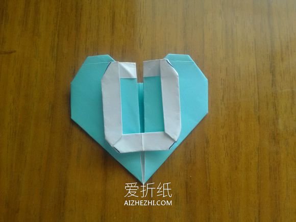 怎么折纸LOVE U字母心的折法图解- www.aizhezhi.com