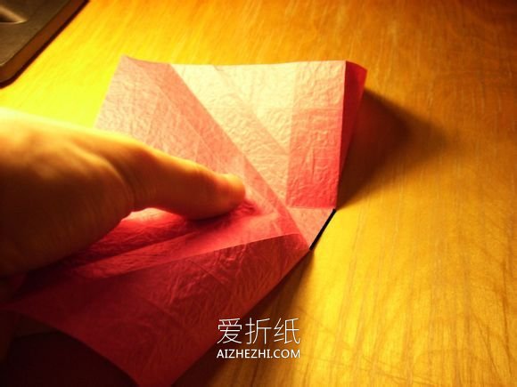 怎么折纸韩式玫瑰花盒的详细折法图解- www.aizhezhi.com