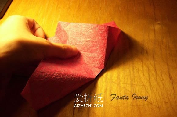 怎么折纸韩式玫瑰花盒的详细折法图解- www.aizhezhi.com